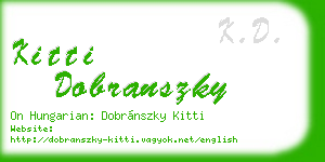 kitti dobranszky business card